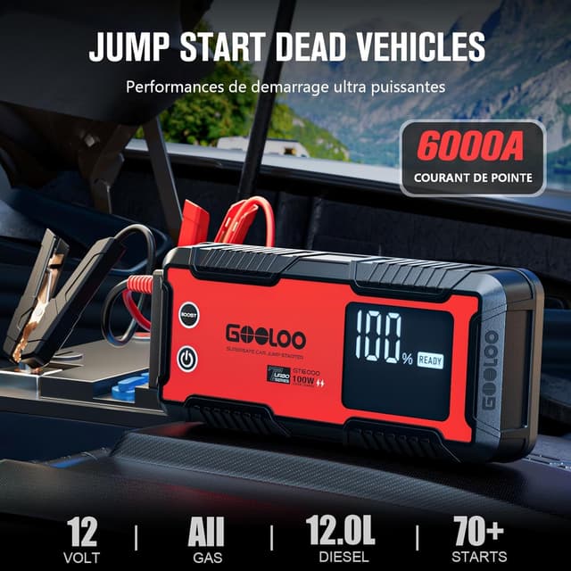 Detalle 2 de GOOLOO GT6000 Booster Batterie 6000A