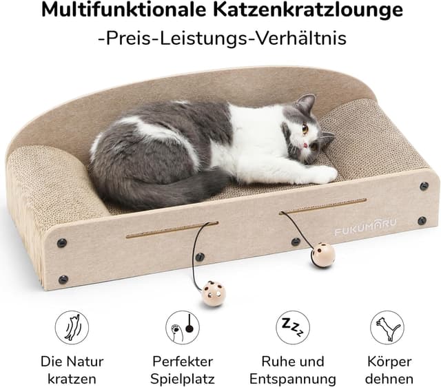 Thumbnail 1 de FUKUMARU Kratzbrett 66 cm Katzenliege 🐱