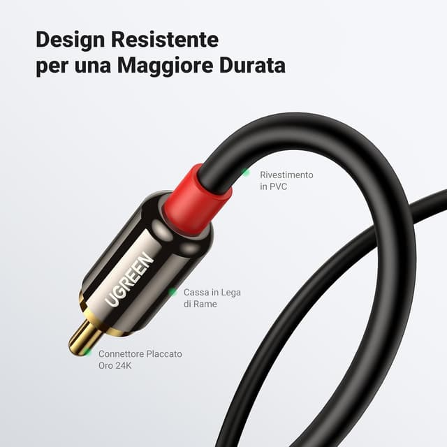 Thumbnail 4 de UGREEN Cavo AUX jack 3,5 mm a 2 RCA 2 m