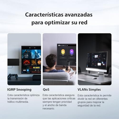 Detalle 2 de Tenda TEG205E Switch gestionado Gigabit 5 puertos