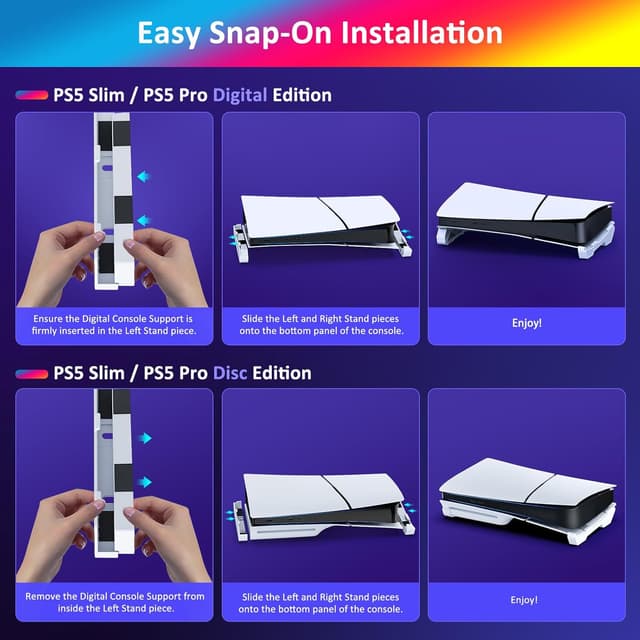 Detalle 2 de NexiGo PS5 Slim Horizontalständer für 5