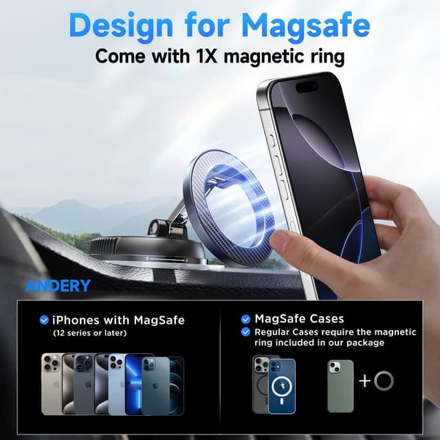Thumbnail 5 de ANDERY Car Phone Holder with 2400g Magnets ⚙