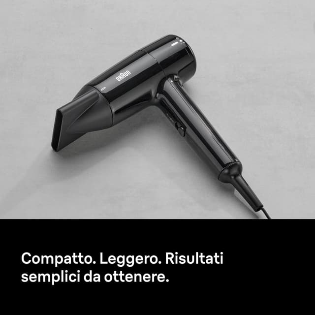 Detalle de Braun HD1.5 BRHD150E asciugacapelli compatto e leggero da 1800W con concentratore