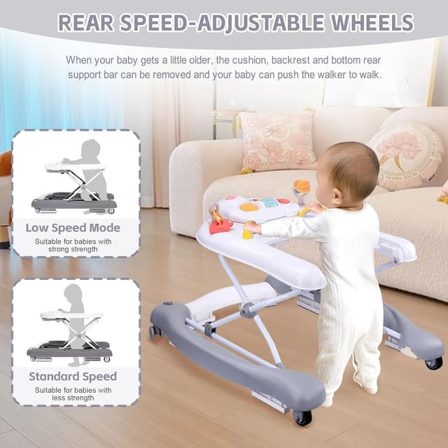 Detalle 2 de Foldable 5-in-1 Baby Walker with Trampoline Mat 👶