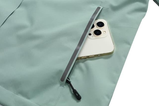 Detalle de MOERDENG Women’s Waterproof Rain Jacket Lightweight Hooded Softshell Windbreaker