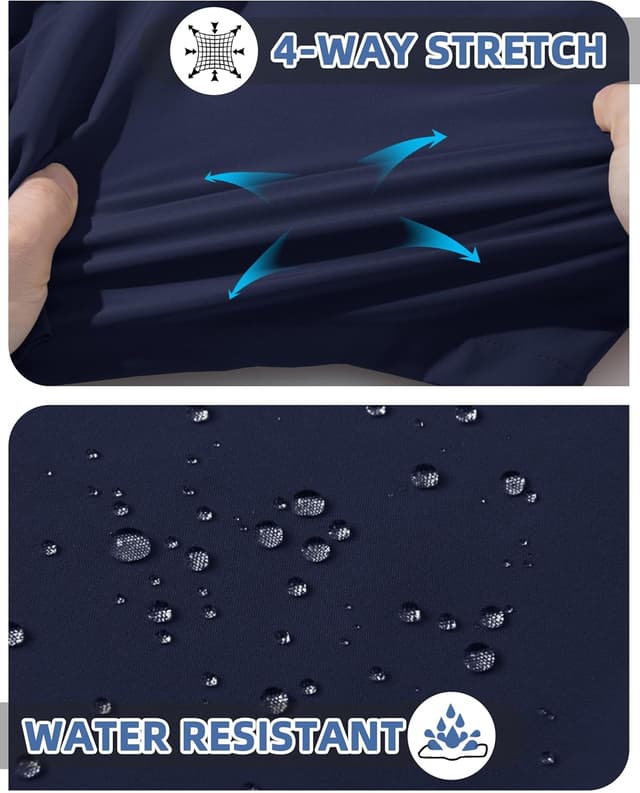 Detalle de MAGCOMSEN Pantaloncini uomo sportivi leggeri e traspiranti, asciugatura rapida con cintura elastica e laccetto