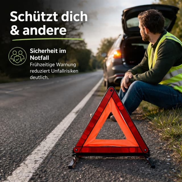 Detalle de Triangle de signalisation rouge TK Gruppe Timo Klingler, conforme ECE R27-2026