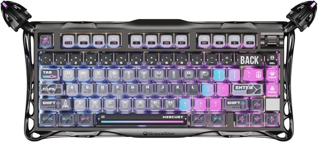 Detalle de GravaStar Mercury K1 Pro tastiera meccanica wireless 75% ⌨