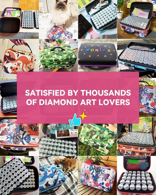 Detalle 2 de ARTDOT Diamond Painting Zubehör Boxen 60 Stück