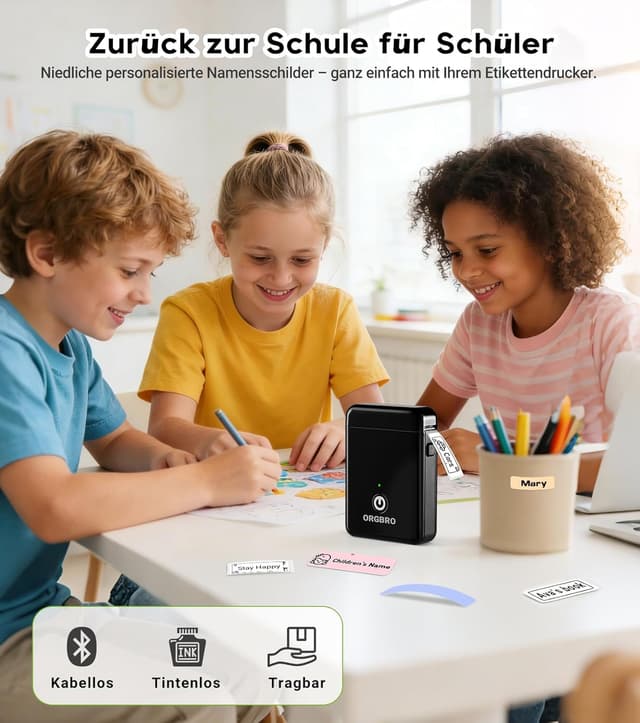 Detalle 2 de ORGBRO X1 Etikettendrucker 2000 mAh