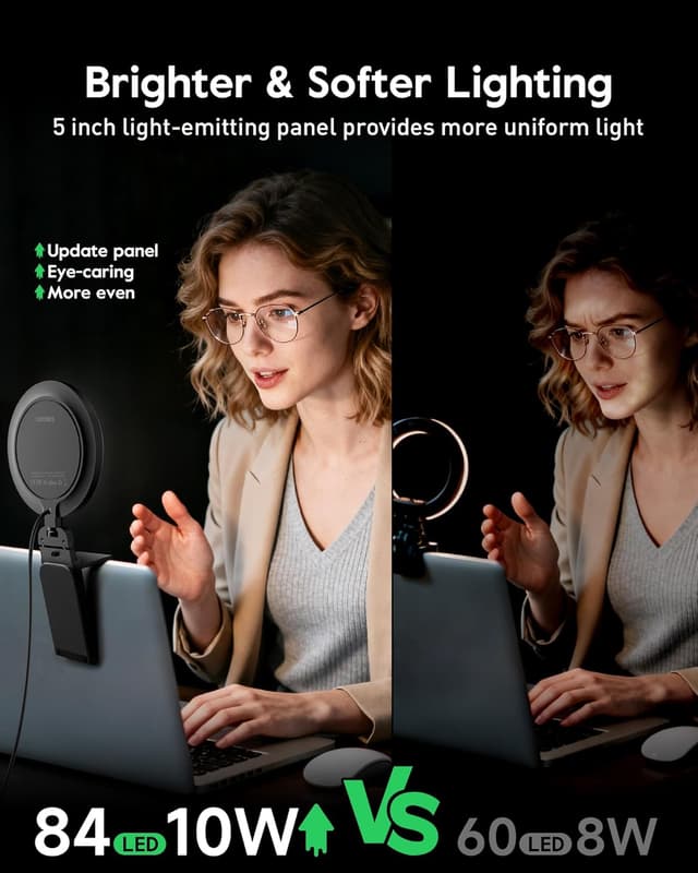 Detalle de LitONES 5" ring light for video calls