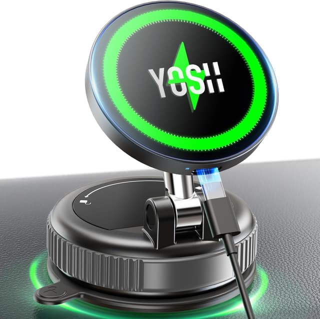Detalle de YOSH Magsafe Car Mount Charger 15W