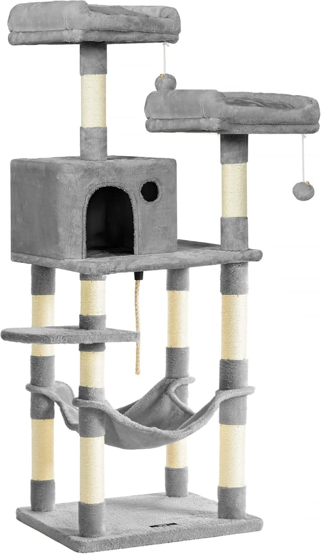 Detalle de Feandrea Kratzbaum 143 cm hoch mit 11 Kratzsäulen