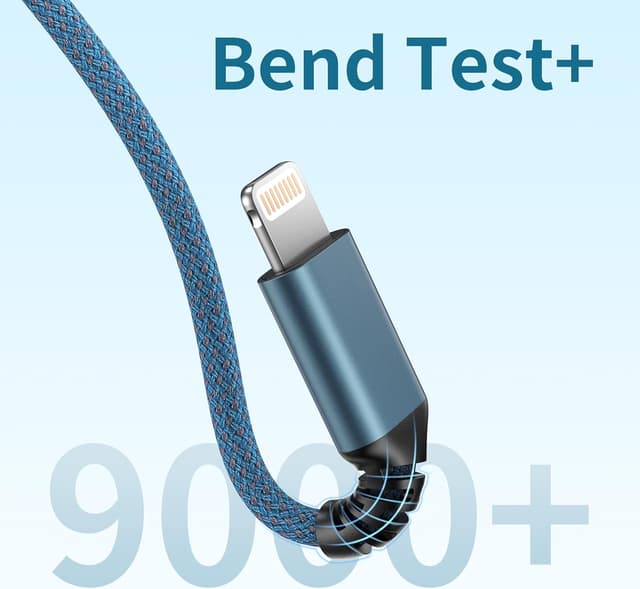 Detalle de GIANAC Multi USB Kabel (2er Set, 0,5 m) 3-in-1 mit Micro-USB, USB-C und Lightning – nur Laden, bis 3 A