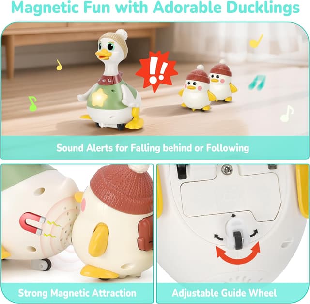 Thumbnail 6 de Hestiasko Baby Toys Tummy Time Duck Set (6–12 Months) with Lights, Sounds & Magnetic Play Modes