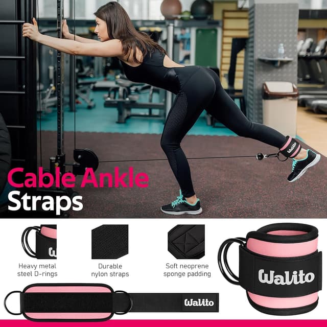 Detalle 2 de WALITO 8-Piece Barbell Pad Set for Hip Thrusts, Squats & Bench Training