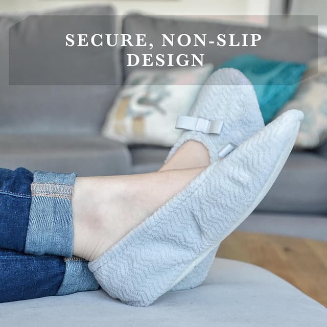 Detalle de Isotoner Diamond Microterry ballerina slippers