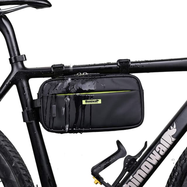 Detalle 2 de SANRUI Bike Handlebar Bag (1680D polyester) – front crossbar storage for MTB, road and commuting