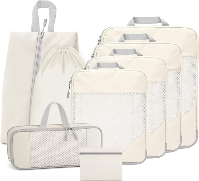 Detalle de Compression Packing Cubes 8 Set – 8-piece travel packing organisers with compression zip system