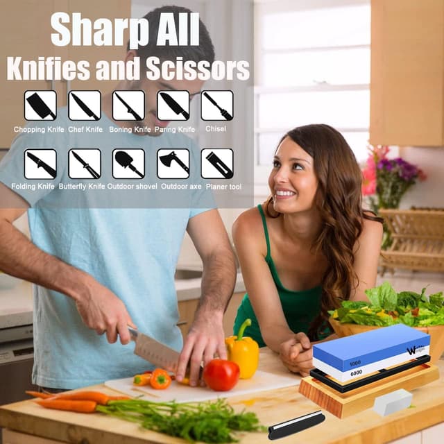 Detalle 2 de Piedra Afilar Cuchillos 1000/6000 Corindón 5 in 1