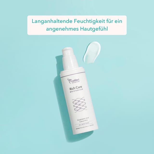 Detalle de colibri skincare Rich Care Moisturizer (80 ml) – Feuchtigkeitscreme für trockene, gereizte Gesichtshaut
