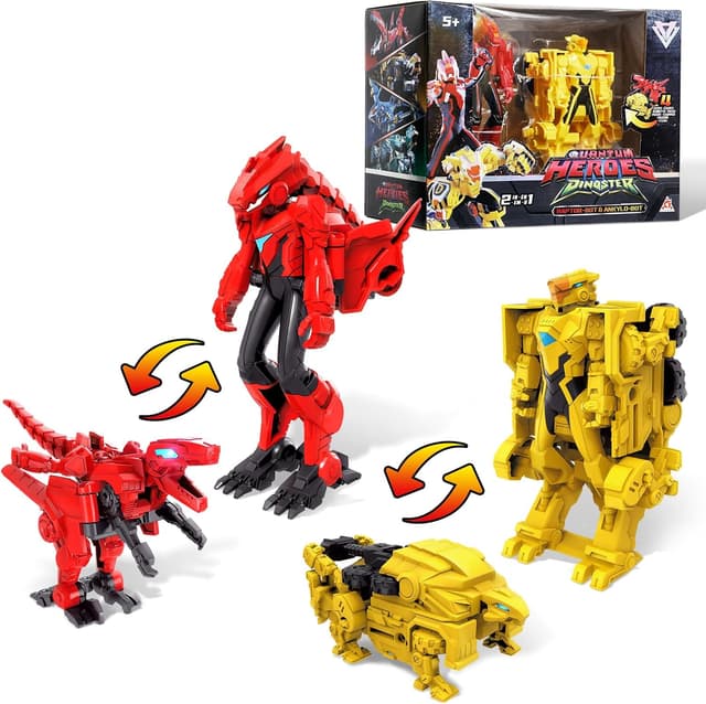 Detalle de 2 en 1 dinosaures transformables 5 pouces