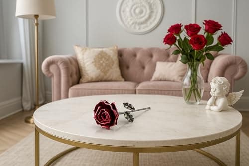 Thumbnail 6 de Forging Art Bcn Rosa Eterna de hierro forjada a mano Roja/Negra sin base