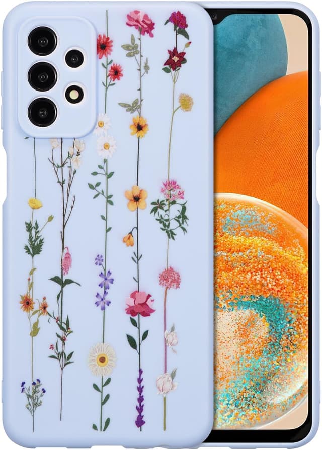 Detalle de ZTOFERA Blumen Handyhülle für Samsung Galaxy A23 4G/5G – weiches Silikon mit Kletterblumen-Muster
