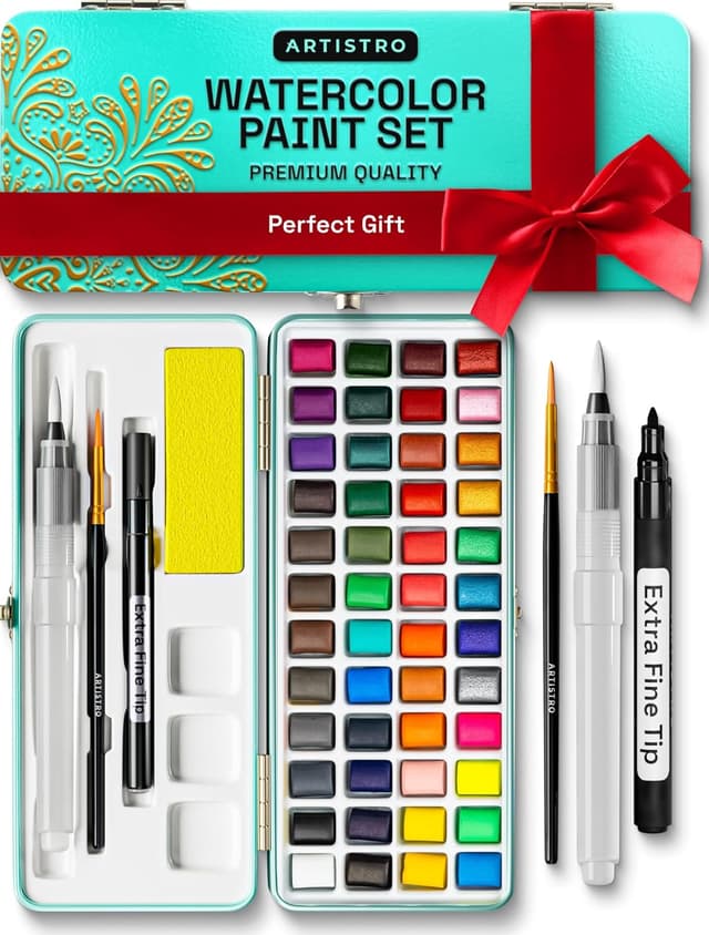 Imagen de ARTISTRO Watercolour Paint Set with metallics 🎨 en OfertitasTOP