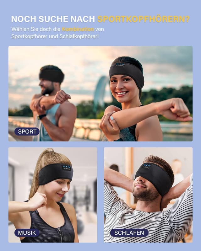 Thumbnail 6 de LC-dolida Schlafkopfhörer Bluetooth 5.4