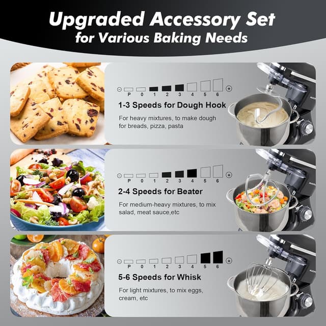 Thumbnail 3 de Aucma Stand Mixer 7.5L 1400W