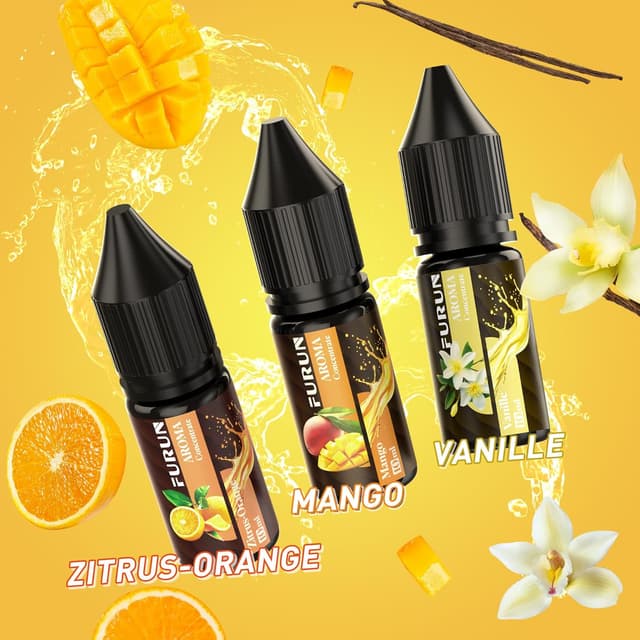 Detalle de Aromakonzentrat 5x10 ml Hochdosiertes Lebensmittelaroma – zum einfachen Mischen für Kochen, Backen & Getränke