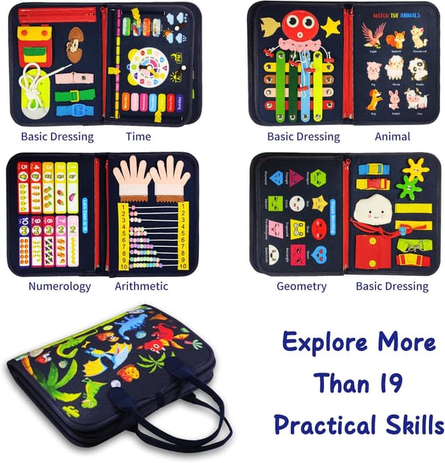 Detalle 2 de LearnToy Montessori Busy Board 3+