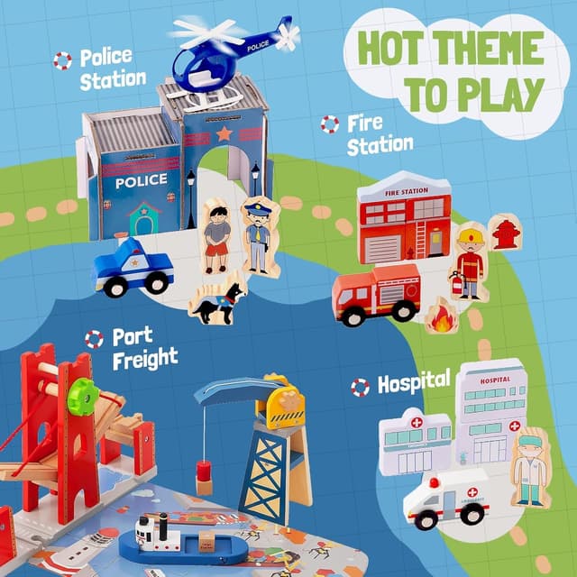 Thumbnail 1 de Giant bean Holzeisenbahn Set 117 Teile 🚂