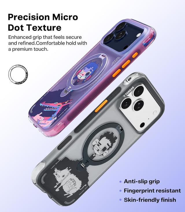 Detalle 1 de TORRAS Ostand Q3 Air GAWX Limited Edition for iPhone 17 Pro Max case with 360° rotating ring stand