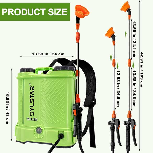 Thumbnail 6 de SYLSTAR 12L Battery Knapsack Sprayer 80PSI