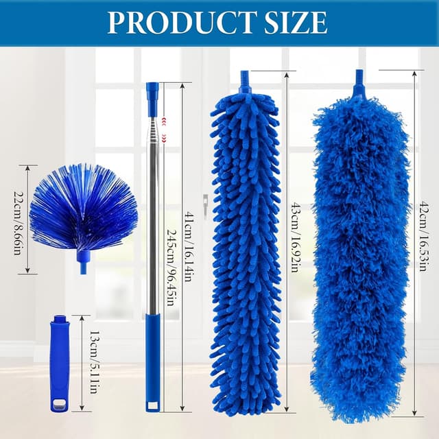 Thumbnail 6 de TAIANJI Staubwedel Teleskop 245 cm ausziehbar