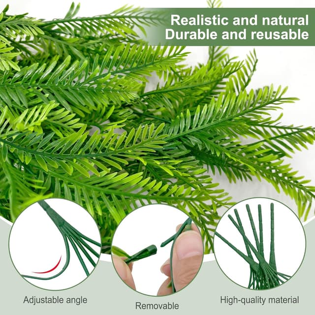 Thumbnail 2 de Plantes artificielles tombantes fougère 8 pièces