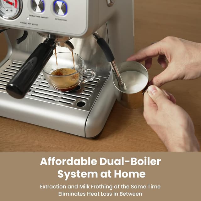 Thumbnail 6 de Gevi Dual Boiler Espresso Machine with Built-in Grinder 58mm