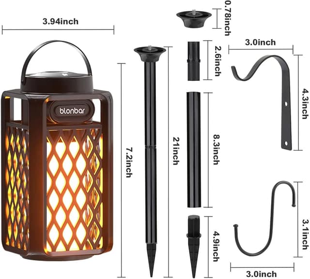 Thumbnail 6 de blonbar Bluetooth-Lautsprecher mit Flammenlicht (IP65) – Outdoor-Lautsprecher & Taschenlampen-Optik für Terrasse und Garten