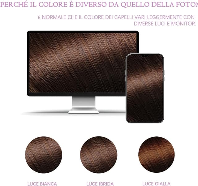 Detalle de LieblichWelle Extension capelli veri tape-in biadesivo marrone medio 50 cm (20 pz)