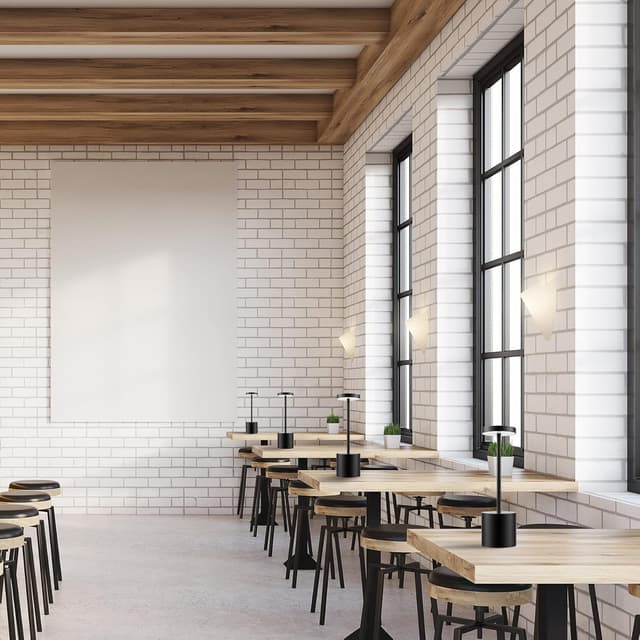 Detalle de TBBGA TBBGA LED Cordless Table Lamps Set of 2 (Black) — portable rechargeable table lamps with stepless dimming