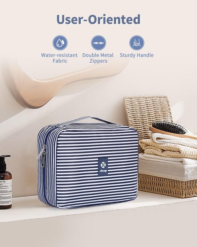 Detalle 2 de Narwey Kulturtasche Damen Groß – Kulturbeutel zum Aufhängen, gepolsterte Waschtasche 1