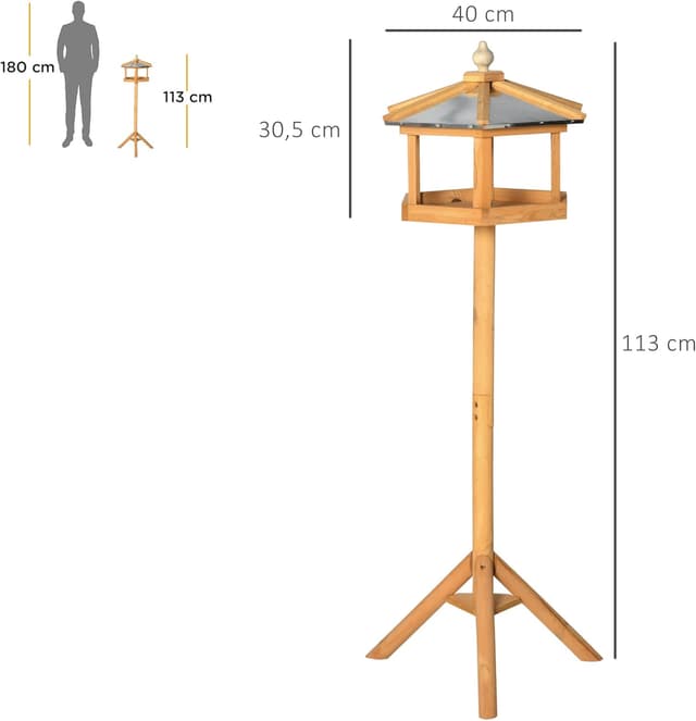 Thumbnail 5 de HOMCOM Mangeoire pour oiseaux 113 cm