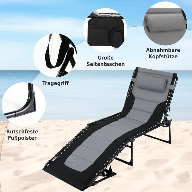 Thumbnail 4 de Clevich Sedia a sdraio XXL 199×66 cm per spiaggia