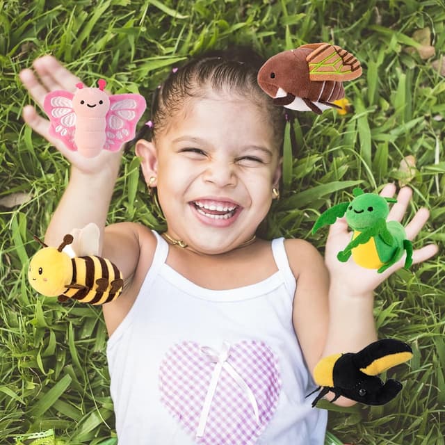 Detalle 1 de 6 Pcs insect plush keychains, 4 inch