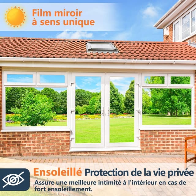 Detalle de Zindoo Film fenêtre anti-regard 75x400 cm