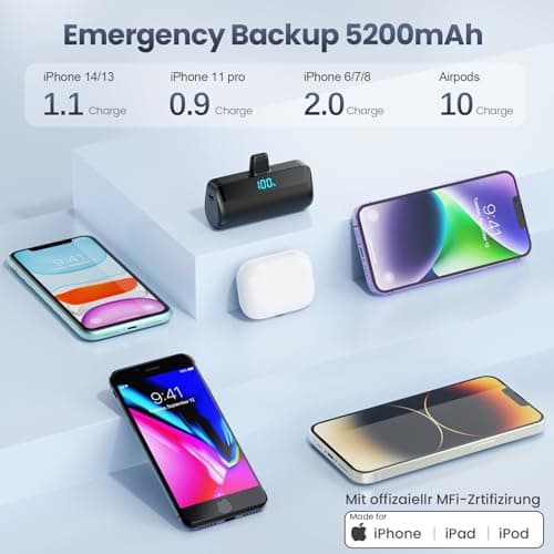 Detalle de Feob Mini batería externa iPhone 5200 mAh