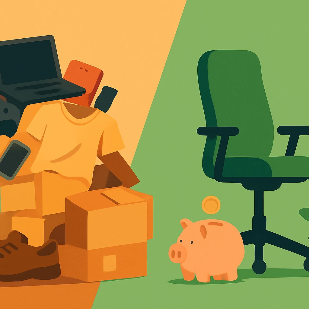 Persona comparando precios en un portátil