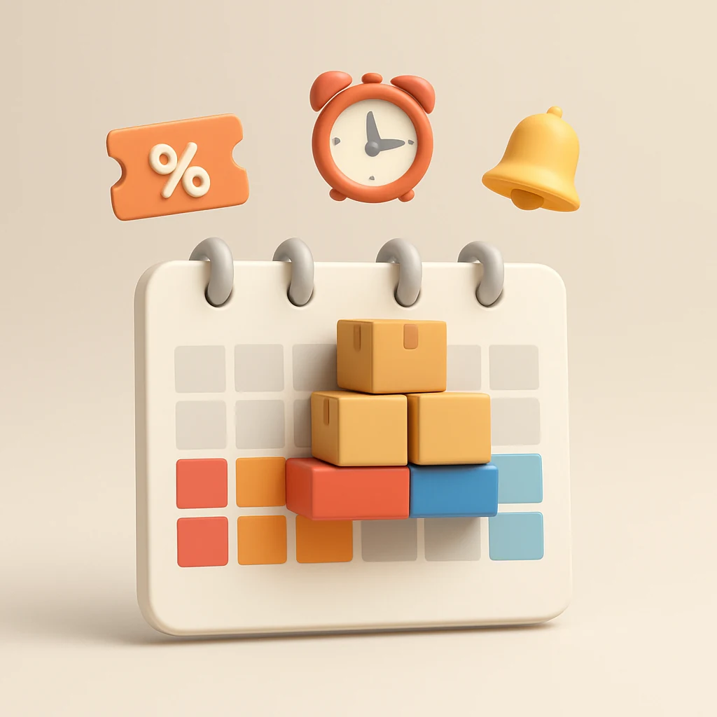 ilustración de calendario estacional